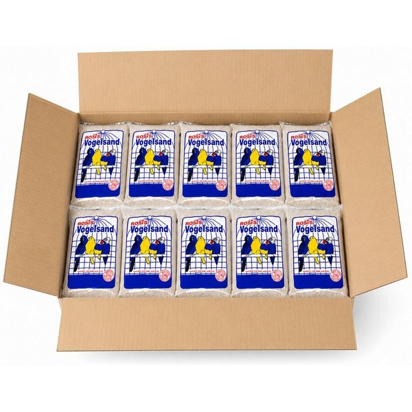 BURI Badesand 10x Rosi´s Vogelsand 2,5kg Weiß Kalk Anis Haustier Vogelkäfig Einlage