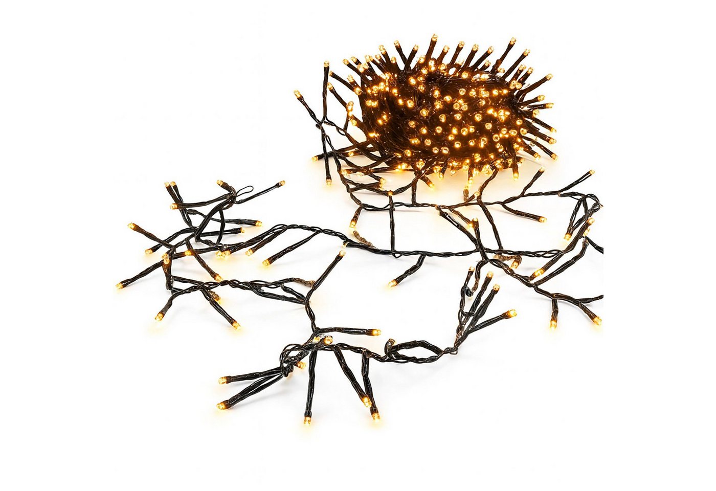 BURI Lichterkette LED Clusterlichterkette 11,5m warmweiß Büschellichterkette Weihnachten, 1152 LEDs, IP44, 2 Timerprogramme, 6 W – Bild 2 von 5