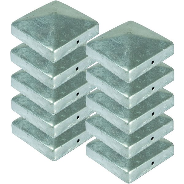 BURI Pfostenkappe 10x Pfostenkappe Pyramide 71x71 mm Zaunkappe Zierkappe Pfahl Kappe (10 St)
