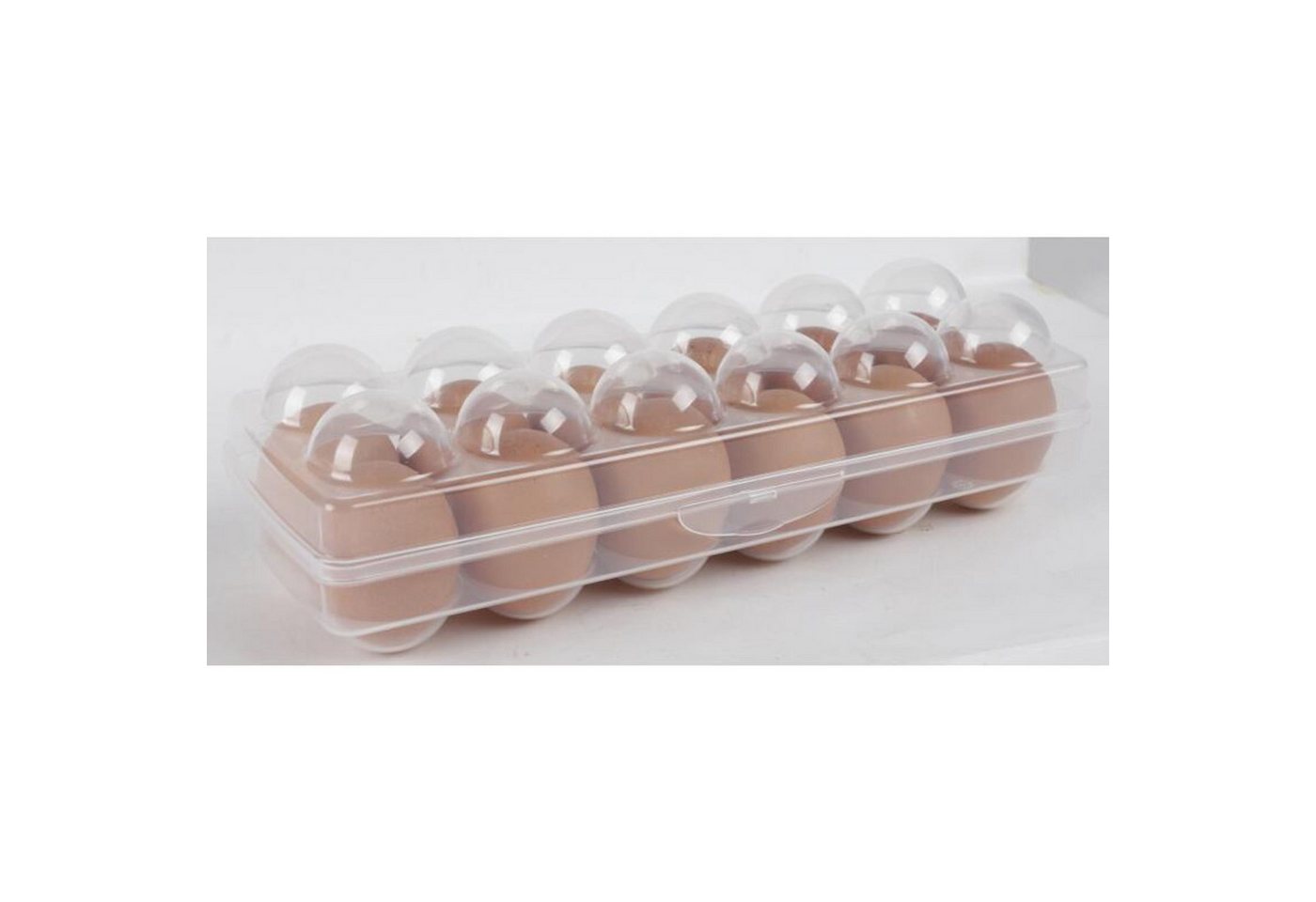BURI Teedose Eierdose für 12 Eier Eierbehälter Eieraufbewahrungsbox Kühlschrankbox, Kunststoff – Bild 2 von 5