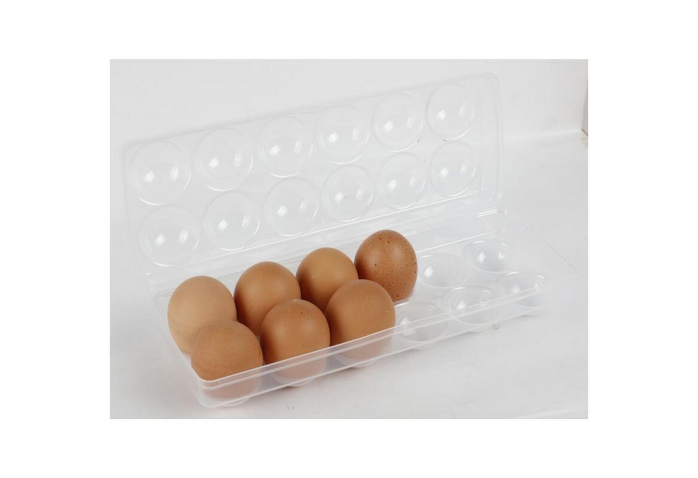 BURI Teedose Eierdose für 12 Eier Eierbehälter Eieraufbewahrungsbox Kühlschrankbox, Kunststoff – Bild 4 von 5