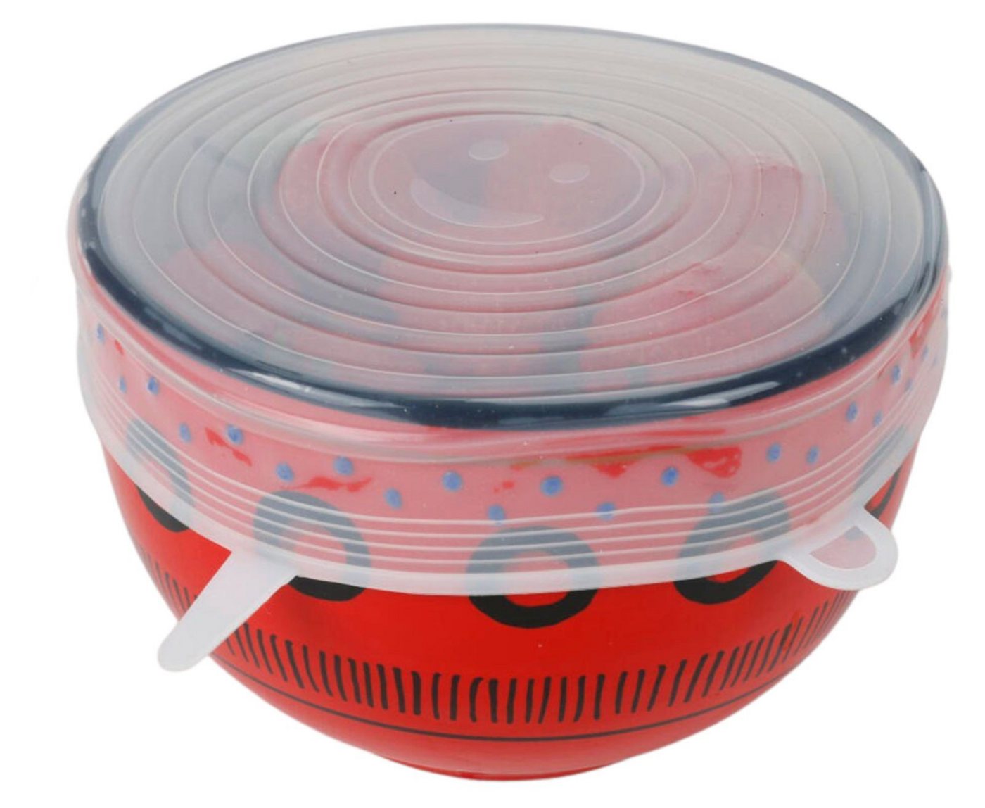BURI Teedose Silikon-Deckel 5er-Set transparent Frischhaltedeckel wiederverwendbar, Silikon – Bild 3 von 3