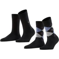 BURLINGTON Everyday 2-Pack Damen Socken, Größe 36 in Schwarz