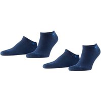 BURLINGTON Everyday 2-Pack Herren Sneakersocken, Größe 40 in Blau