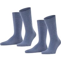BURLINGTON Everyday 2-Pack Herren Socken, Größe 40 in Blau