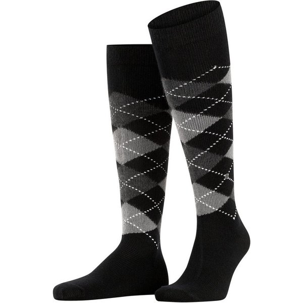 Burlington Kniestrümpfe Preston Einheitsgröße 40-46, Argyle-Muster, besonders weich