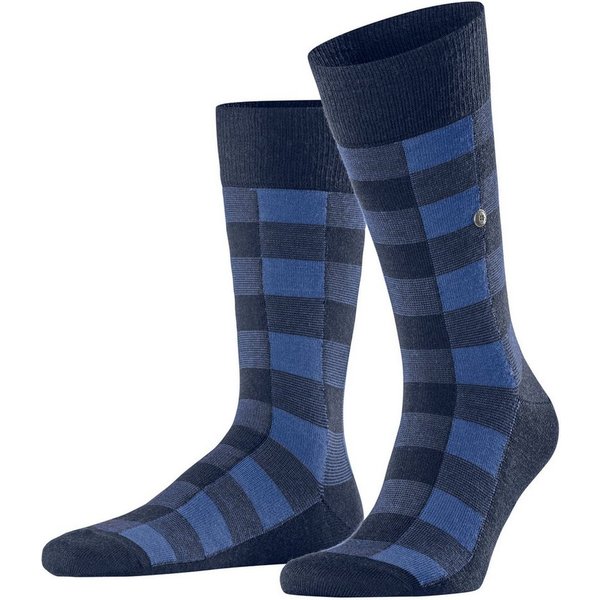 Burlington Socken Buffalo Check Einheitsgröße 40-46, wärmende Wollmischung, Holzfäller-Karo