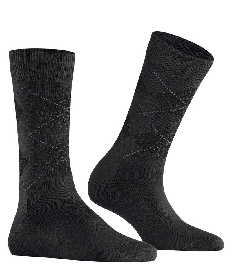 Burlington Socken Marylebone Glitter Einheitsgröße 36-41, Argyle-Muster, Lurex-Fäden, wärmend – Bild 2 von 5