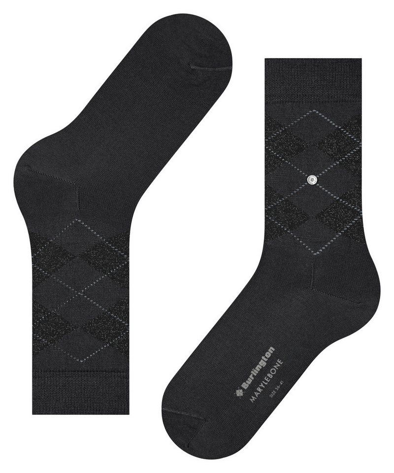 Burlington Socken Marylebone Glitter Einheitsgröße 36-41, Argyle-Muster, Lurex-Fäden, wärmend – Bild 5 von 5