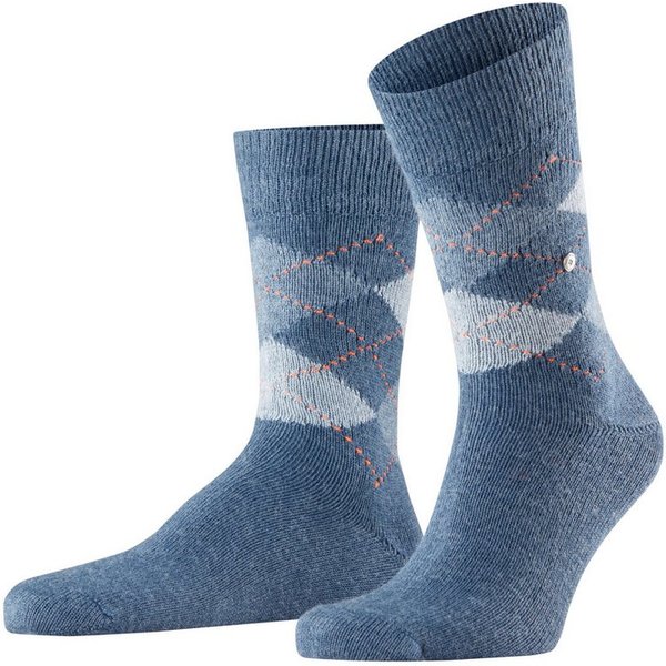 Burlington Socken Preston Einheitsgröße 40-46, Argyle-Muster, weiche Haptik