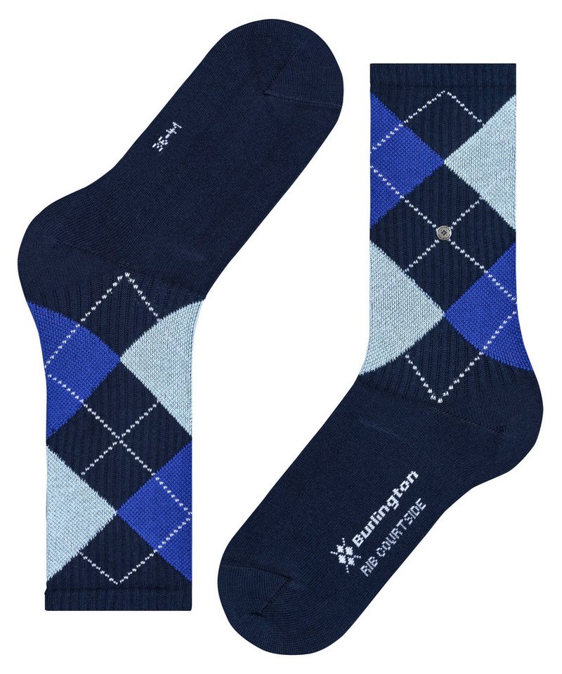 Burlington Socken Rib Courtside Einheitsgröße 40-46, Argyle-Muster, feine Rippenstruktur – Bild 5 von 5