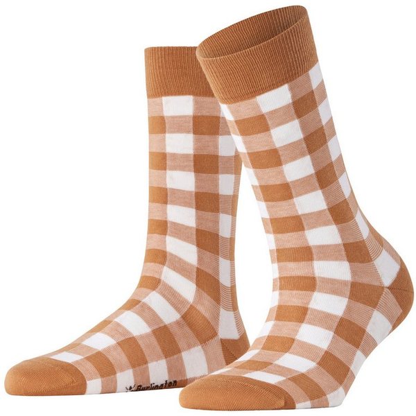Burlington Socken Vichy Einheitsgröße 36-41, Karomuster, gekämmte Baumwolle