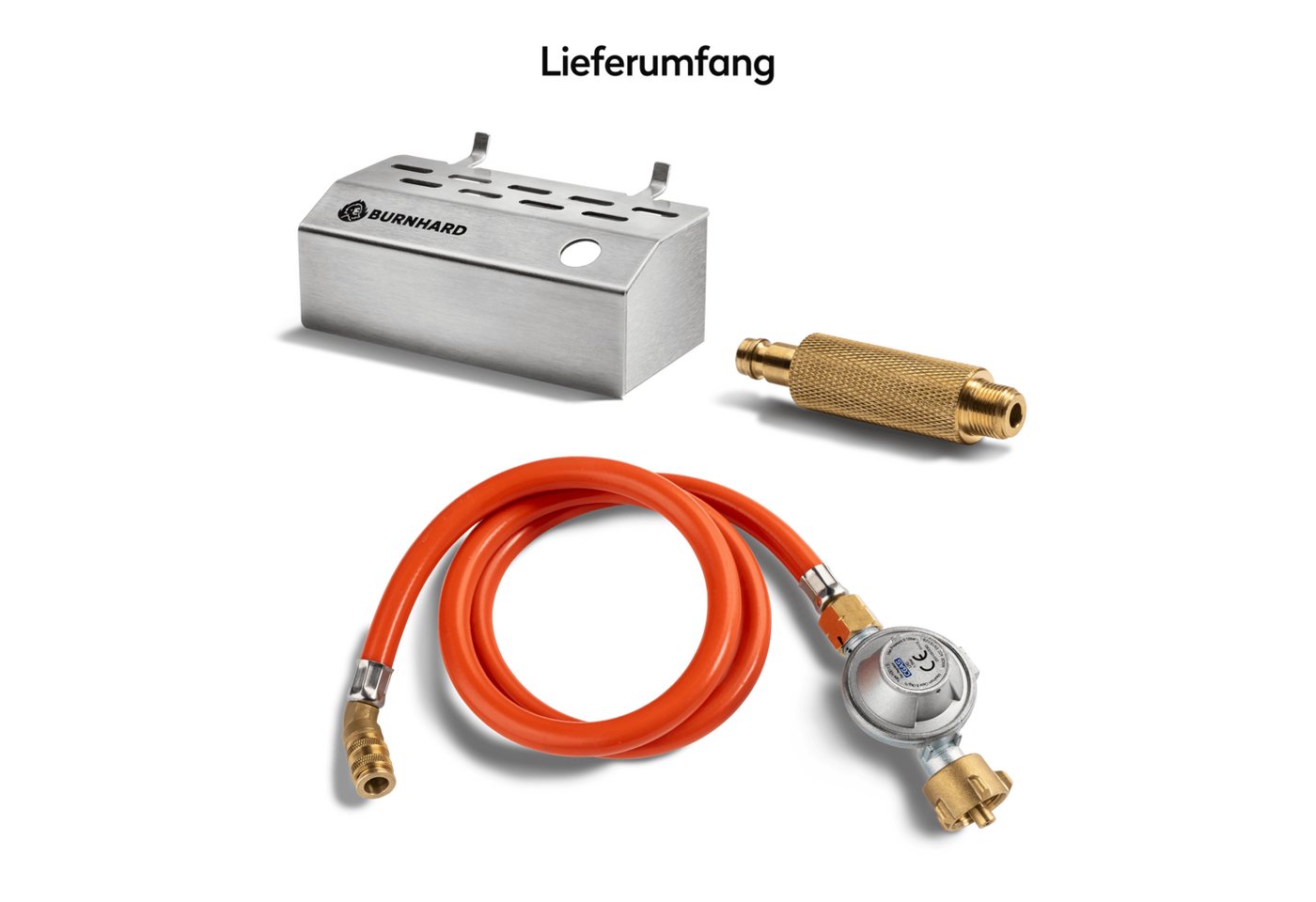 BURNHARD® Druckregler, (Gasflaschen Adapter für Klappgrill JONES Jr) – Bild 4 von 5