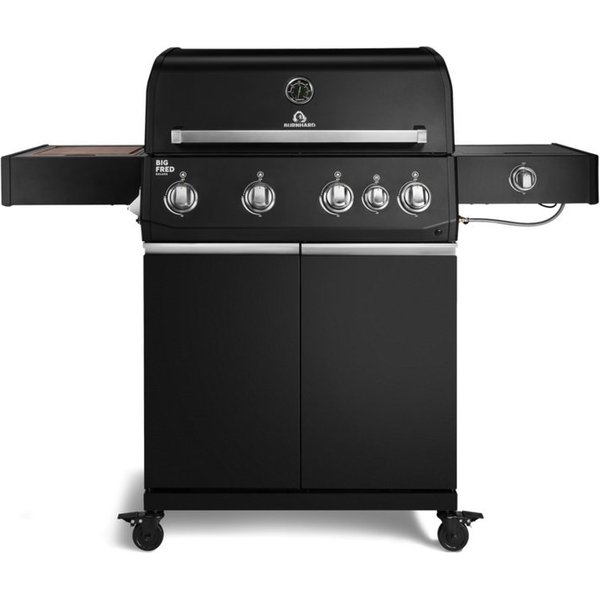 BURNHARD® Gasgrill 4-Brenner, 21,2 kW Gesamtleistung, Infrarot-Keramikbrenner, Seitenkochfeld, Edelstahl-Stabbrenner, Edelstahlrost, große Grillfläche, Piezo-Zü