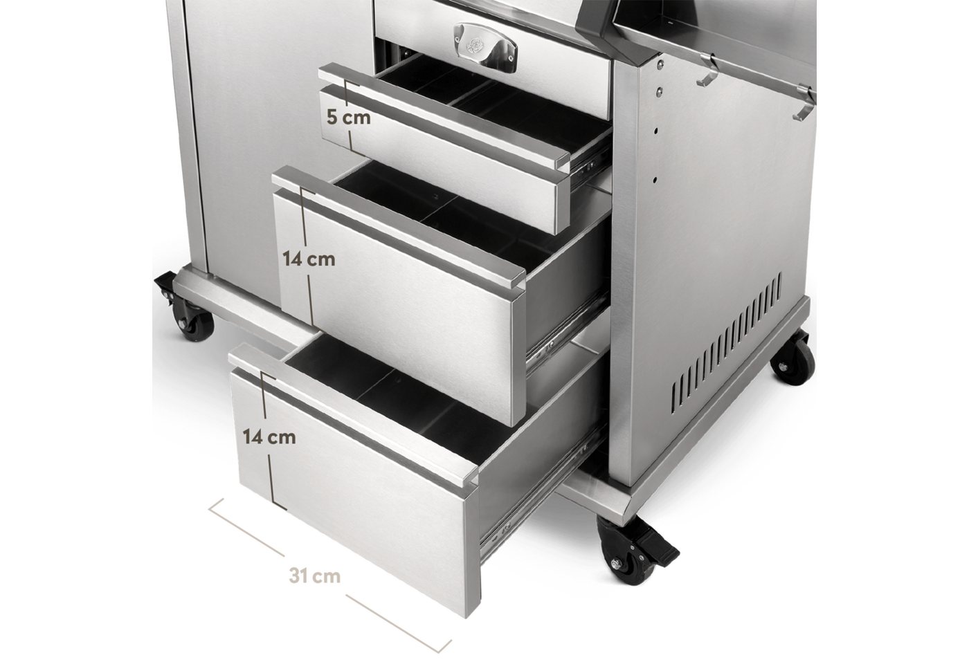 BURNHARD® Gasgrill 4-Brenner inkl. Heckbrenner, mit Gusseisen Grillrost, inkl. stabiler Abdeckhaube, Seitenkochfeld mit Infrarot Keramikbrenner - Big EARL, #945 – Bild 4 von 5