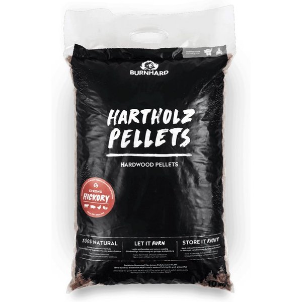 BURNHARD® Holzpellets Premium Hartholz Pellets 10 kg Hickory, Hickory