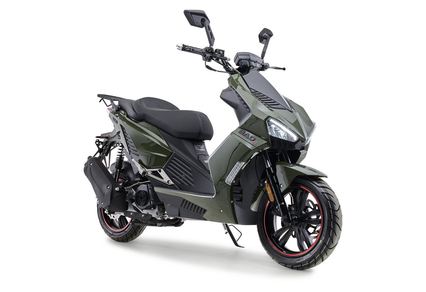Burnout Motorroller BAD s Grün, 50 ccm, 25 km/h, Euro 5, Keyless-Go, Alarmanlage, LED-Beleuchtung – Bild 2 von 5