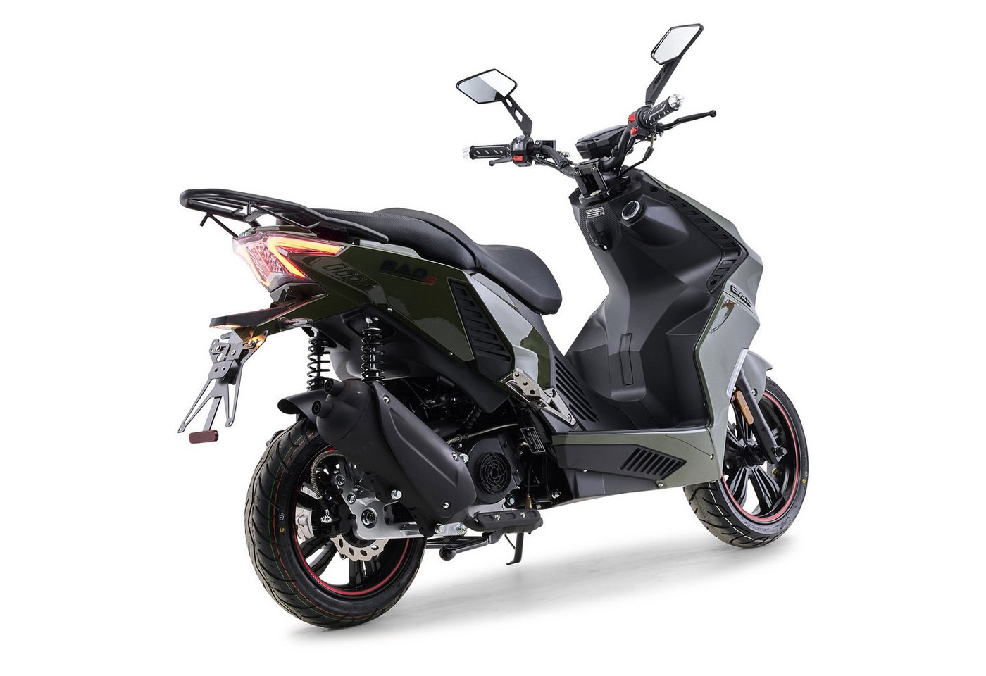 Burnout Motorroller BAD s Grün, 50 ccm, 25 km/h, Euro 5, Keyless-Go, Alarmanlage, LED-Beleuchtung – Bild 4 von 5