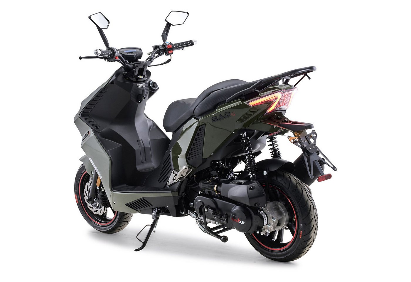 Burnout Motorroller BAD s Grün, 50 ccm, 25 km/h, Euro 5, Keyless-Go, Alarmanlage, LED-Beleuchtung – Bild 5 von 5