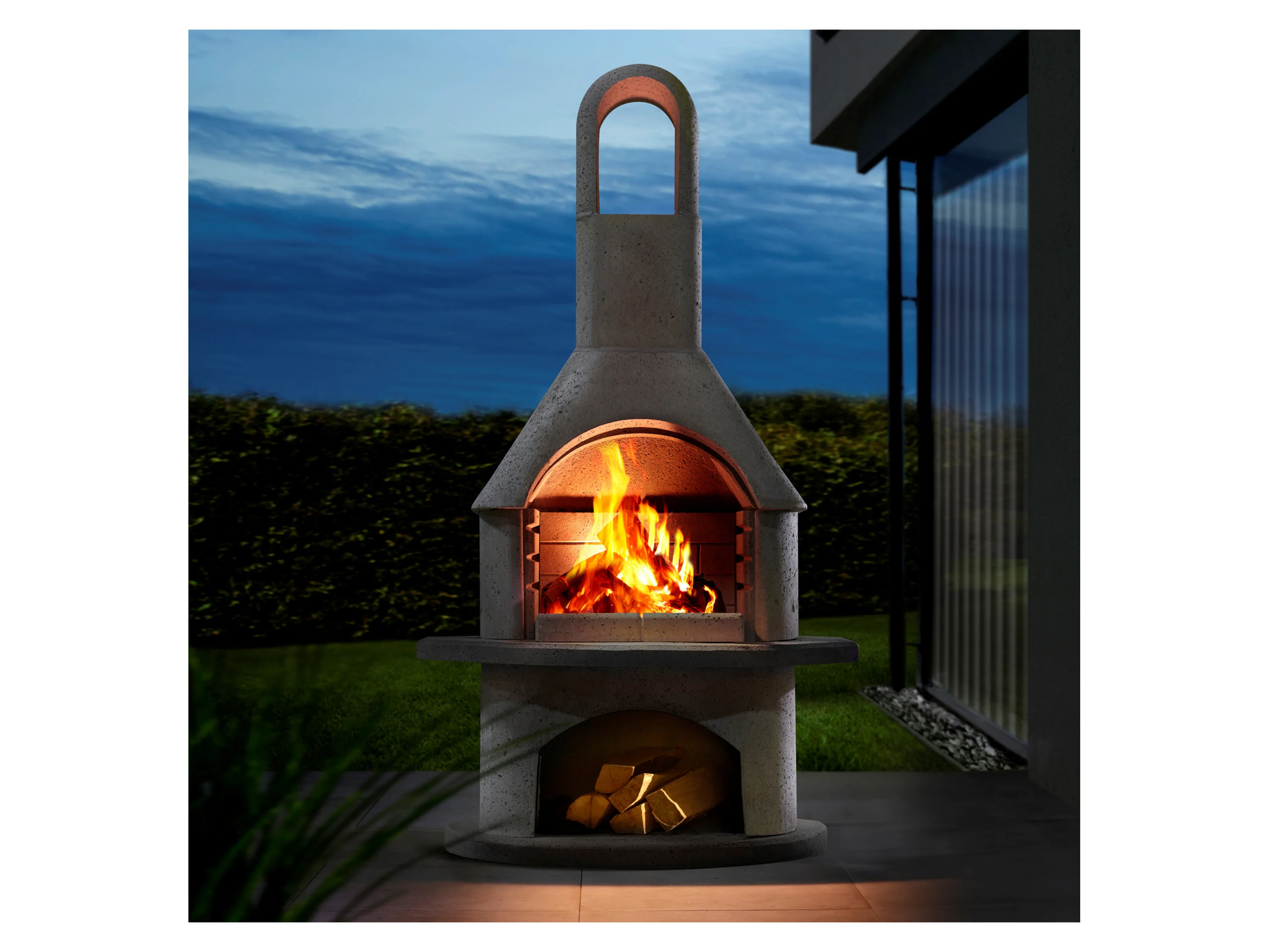 buschbeck Grillkamin »Alicante«, Garten, 3-fach verstellbare Grillhöhe, Quarzstruktur – Bild 4 von 4