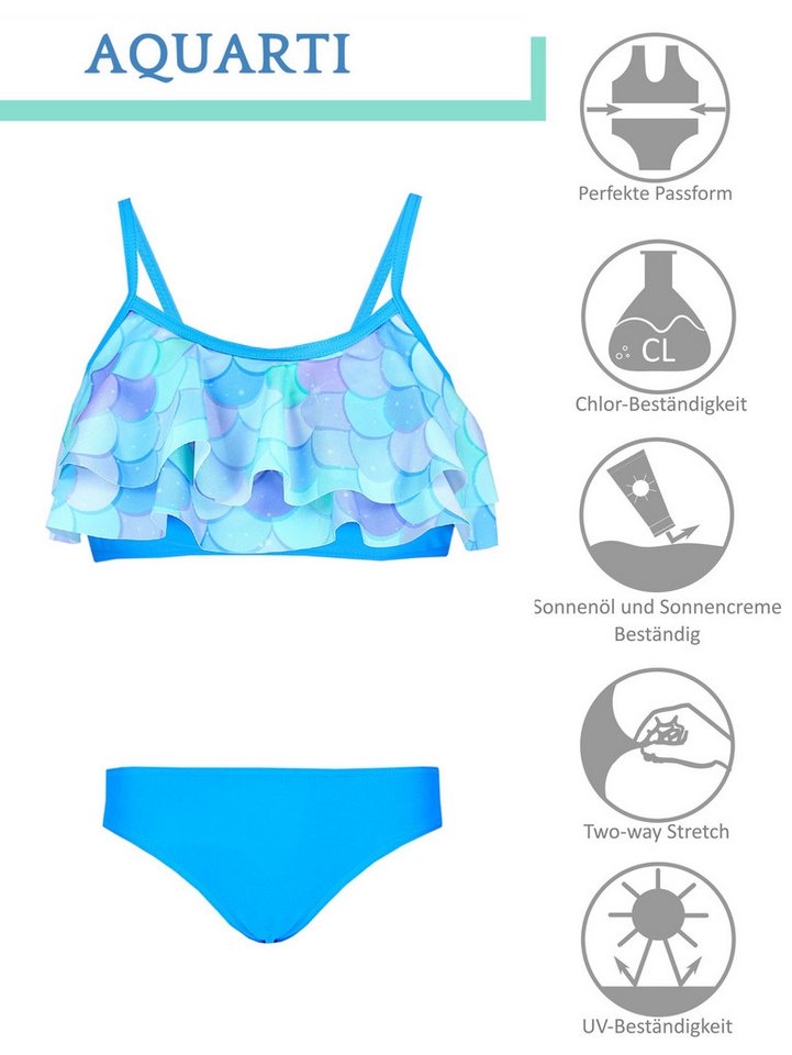 Aquarti Bustier-Bikini Aquarti Mädchen Bikini Set Bustier Bikinislip Zweiteiliger Badeanzug – Bild 2 von 5
