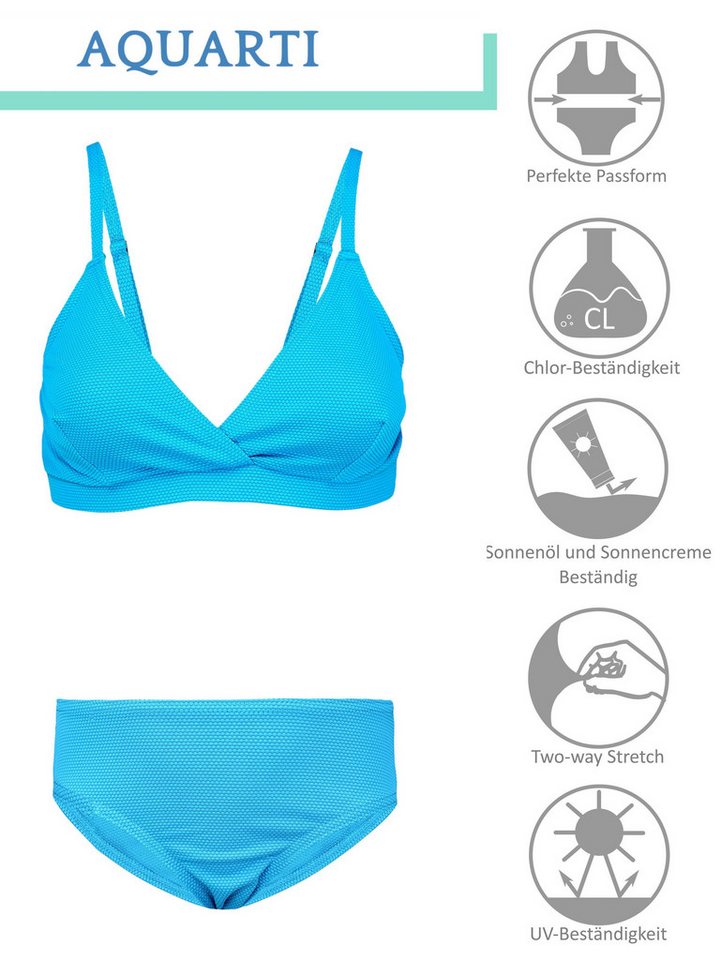 Aquarti Bustier-Bikini Aquarti Mädchen Bikini Set Bustier Bikinislip Zweiteiliger Badeanzug – Bild 2 von 5