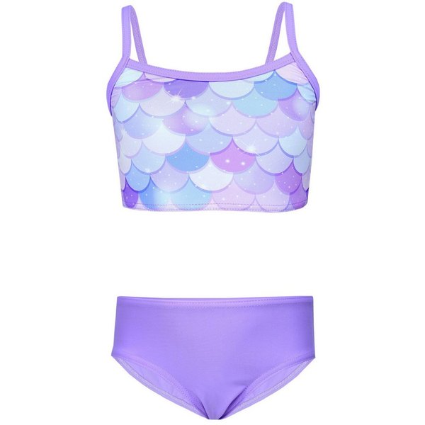 Aquarti Bustier-Bikini Aquarti Mädchen Bikini Set Bustier Bikinislip Zweiteiliger Badeanzug