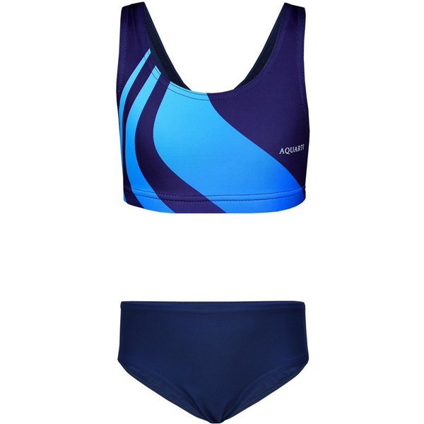 Aquarti Bustier-Bikini Aquarti Mädchen Sport Bikini Racerback Bustier & Bikinislip