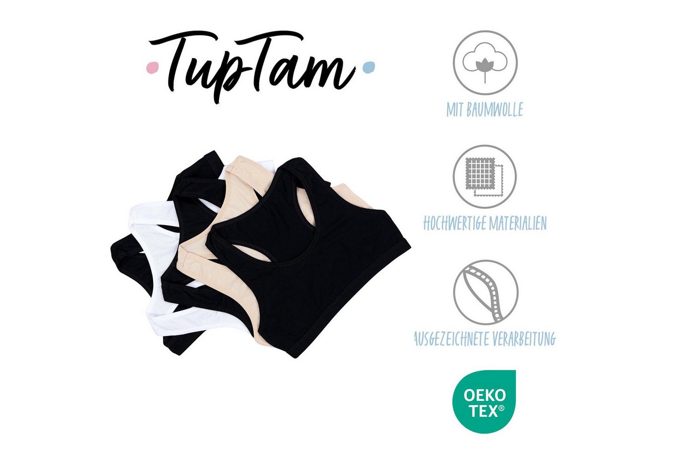 TupTam Bustier TupTam Mädchen Bustier mit breiten Trägern und Racerback – Bild 2 von 5