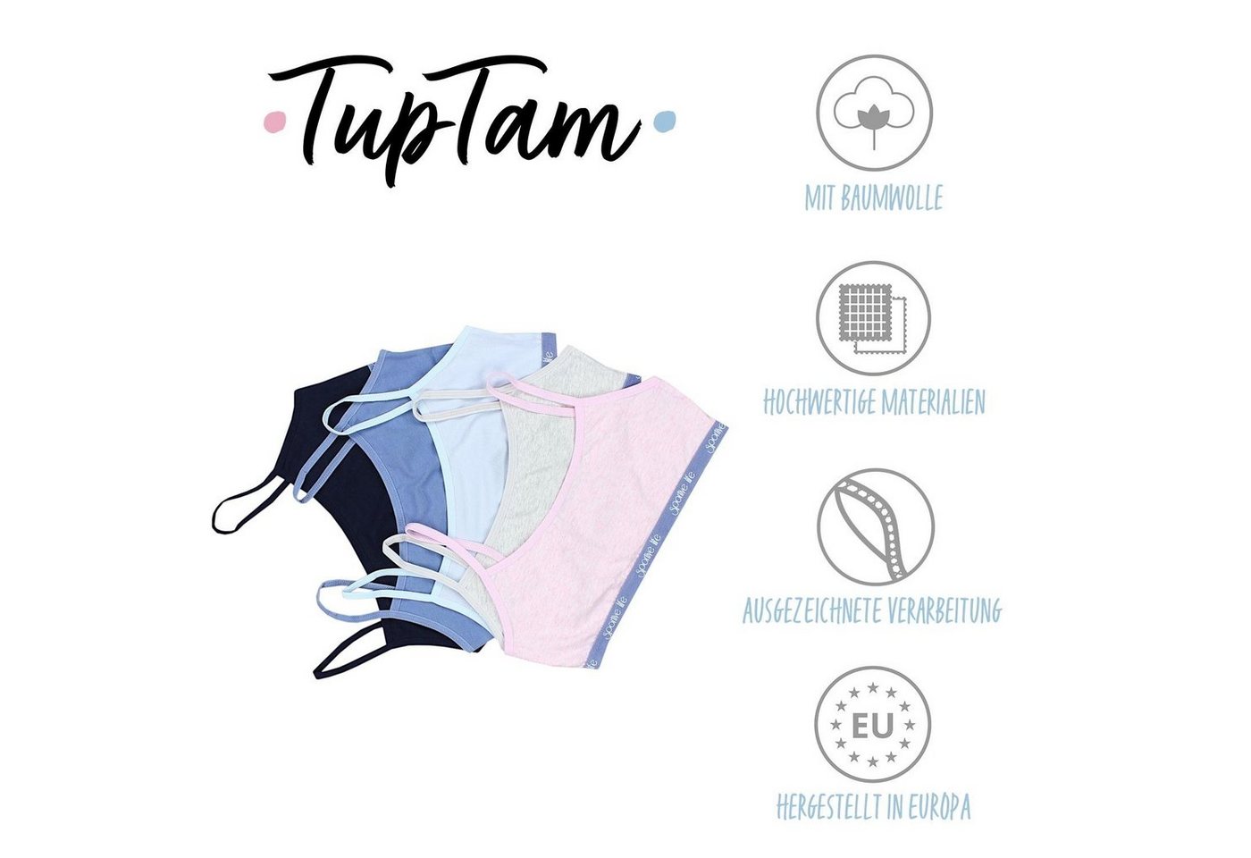 TupTam Bustier TupTam Mädchen Bustier mit Spaghettiträger 5er Pack – Bild 2 von 5