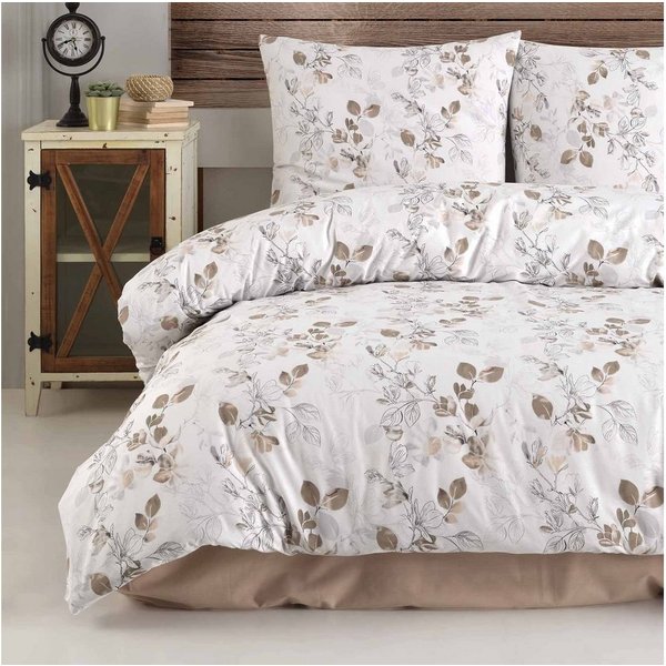 Buymax Bettwäsche Almira, 100% Baumwolle, Renforcé, 3 teilig, Bettwäsche-Set Bett- und Kopfkissenbezug mit Reißverschluss 200x220 cm