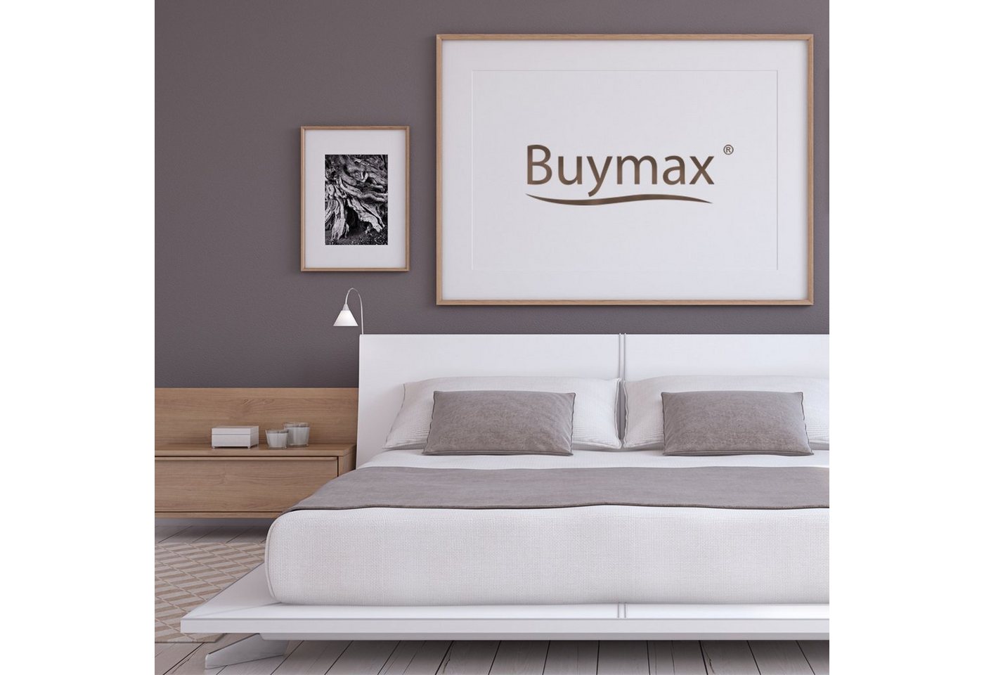 Buymax Bettwäsche Parlin, Renforcé, 100% Baumwolle, Renforcé, 3 teilig, Bettbezug-Set 200x220 cm 100% Baumwolle mit Reißverschluss Blumen Weiß – Bild 5 von 5