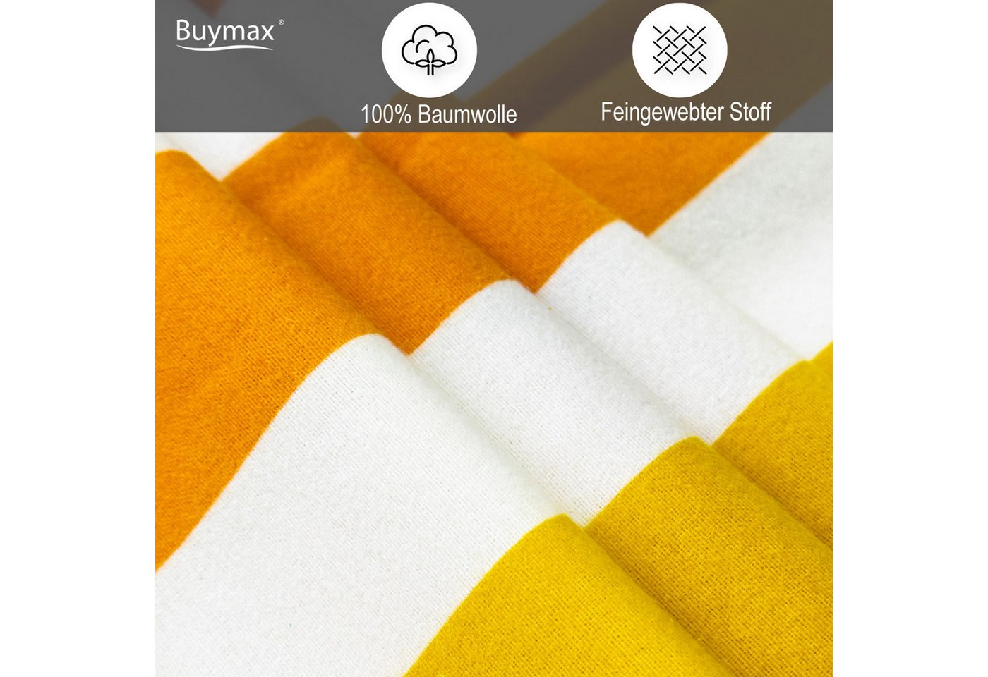 Buymax Bettwäsche Regenbogen, Rainbow 100% Baumwolle, Biber, 2 teilig, 155x220 cm Flanell 100% Baumwolle Winterbettwäsche mit Reißverschluss – Bild 3 von 5