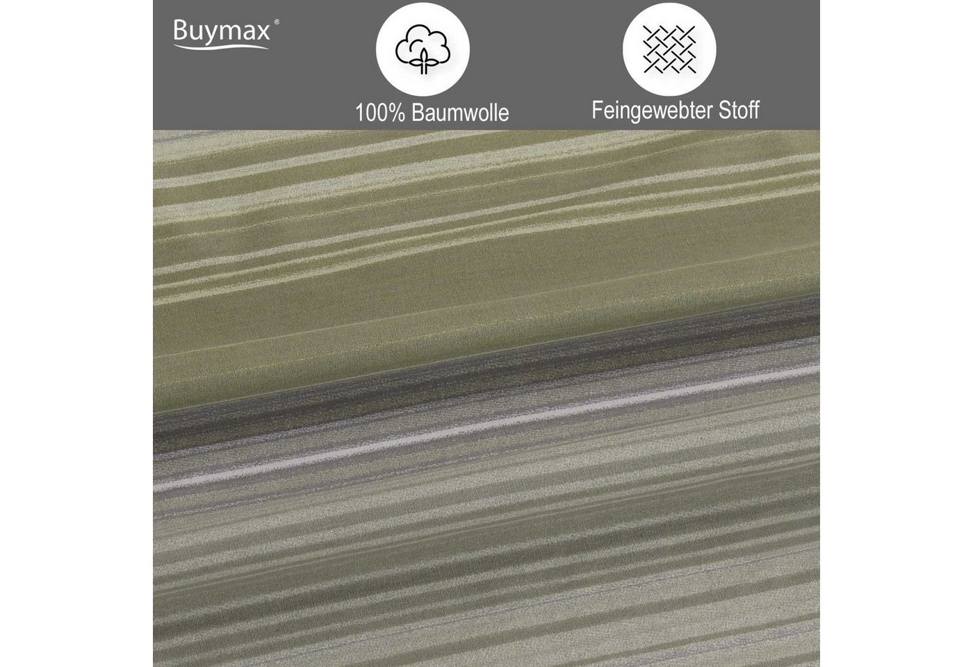 Buymax Bettwäsche Vanda, Yetta, Renforcé, 100% Baumwolle, Renforcé, 2 teilig, Bettbezug-Set 135x200 cm 100% Baumwolle mit Reißverschluss hochwertig – Bild 3 von 5