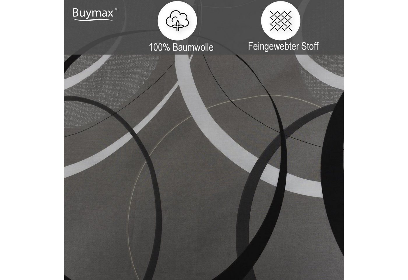 Buymax Bettwäsche Wave, Renforcé, 100% Baumwolle, Renforcé, 2 teilig, 100% Baumwolle – Bild 4 von 5