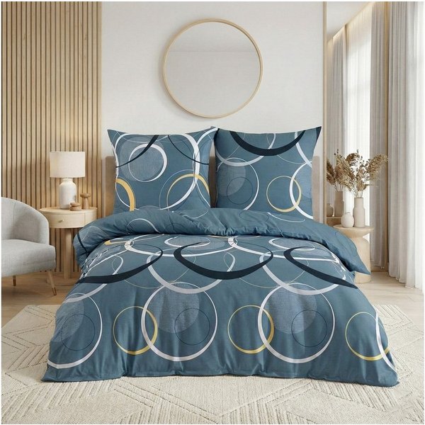 Buymax Bettwäsche Wave, Renforcé, 100% Baumwolle, Renforcé, 3 teilig, 100% Baumwolle