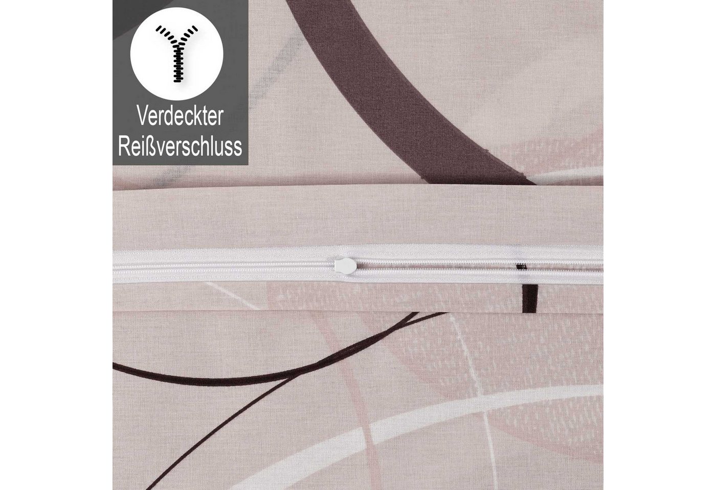 Buymax Bettwäsche Wave, Renforcé, 100% Baumwolle, Renforcé, 3 teilig, 100% Baumwolle – Bild 4 von 5