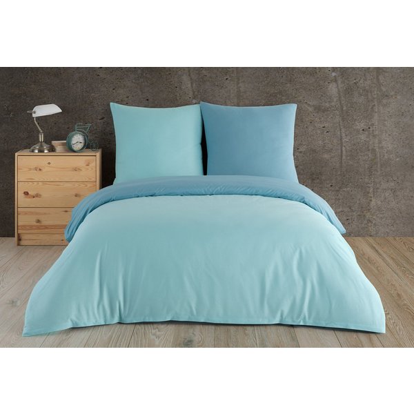 Buymax Bettwäsche Wendebettwäsche, Renforcé, 3 teilig, Premium 100% Baumwolle Bettbezug-Set 200x220 cm mit Reißverschluss