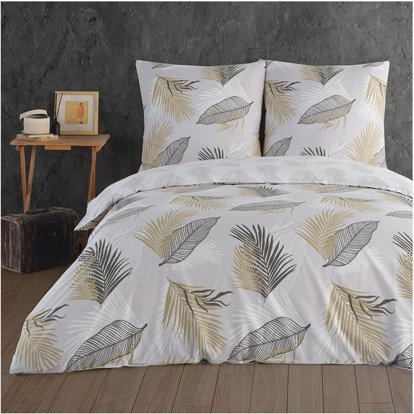 Buymax Bettwäsche Willow, Renforcé, 100% Baumwolle, Renforcé: 100% Baumwolle, 2 teilig, Premium 100% Baumwolle Bettbezug-Set 155x220 cm mit Reißverschluss