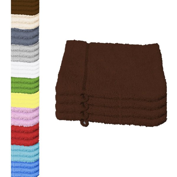 Buymax Waschhandschuh Premium Waschhandschuhe, Waschlappen Set, Frottee: 100% Baumwolle (Spar-Set, 4-St), 15 x 21 cm, mit Aufhängeschlaufe, weich, saugstark