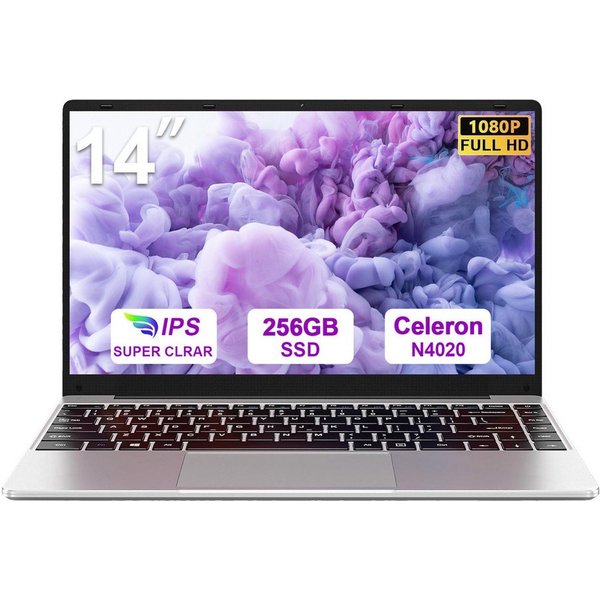 bvate B5 Laptop, 14 Zoll, N4020, 6GB RAM, 256GB/64GB SSD Notebook Notebook (35 cm/14 Zoll, Celeron N4020 N4020, Celeron N4020, 6 GB, 256 GB SSD, 180° Drehung/Lo