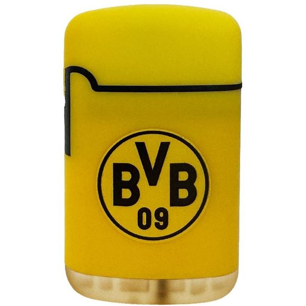 BVB Feuerzeug Borussia Dortmund Easy Torch Jet Sturmfeuerzeug schwarz gelb, BVB Lizenz Fanartikel