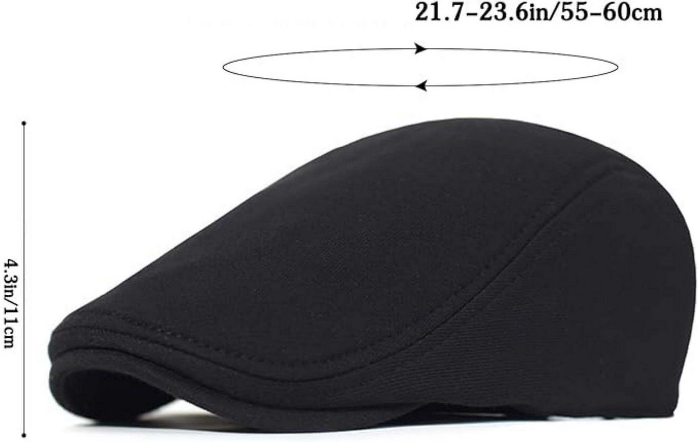 Bwecuy Flat Cap Schiebermütze Herren Barett Cap Herbst – Bild 2 von 5