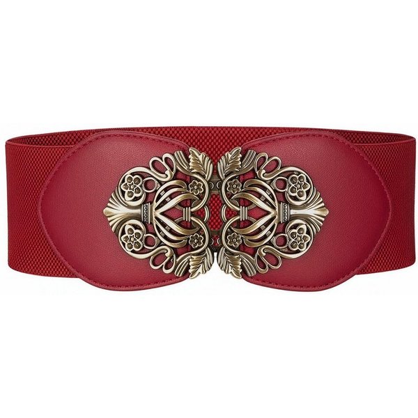 Bwecuy Taillengürtel Breiter Elastischer Taillengürtel für Frauen, Breite Retro Mode Cinch Damen Vintage Stretchy Taille Gürtel für Kleider