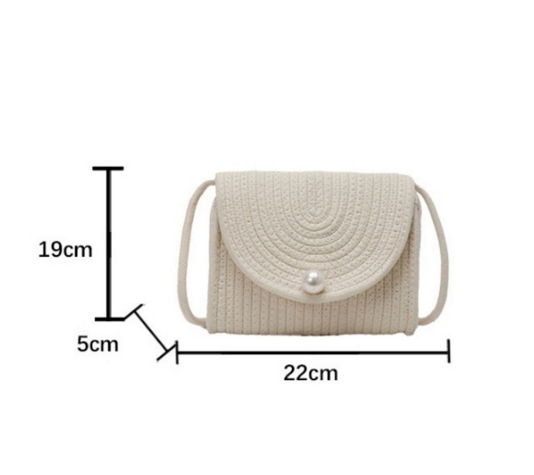 Bwecuy Umhängetasche Strohtasche Damen Boho Handytasche Vintage Strandtasche Clutch, Strand Handtasche Crossbody Tasche für Damenreisen und Urlaub – Bild 5 von 5