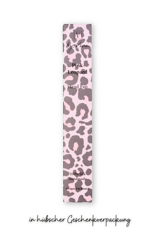 by Vivi Handfächer Fächer - PINK LEOPARD - pink/schwarz – Bild 2 von 2