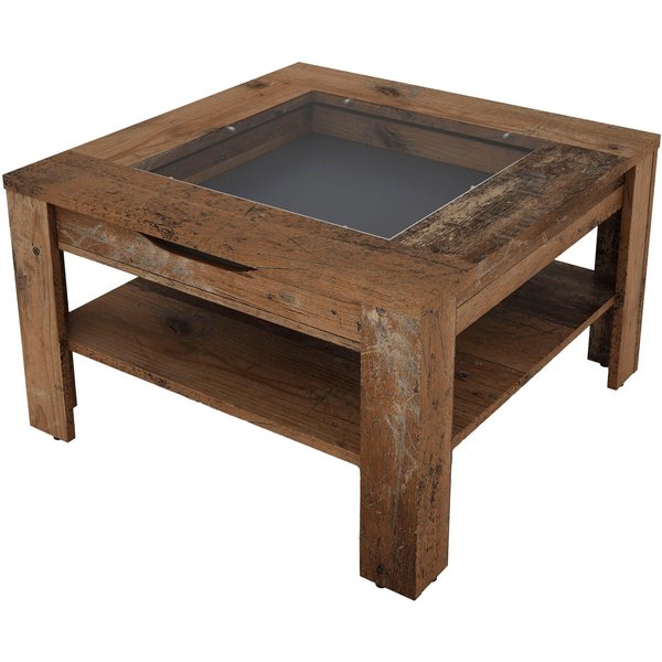 byLIVING Couchtisch RALPH, Artisan Eiche, Old Wood oder weiß, 1 Schubkasten, Glaseinlageplatte