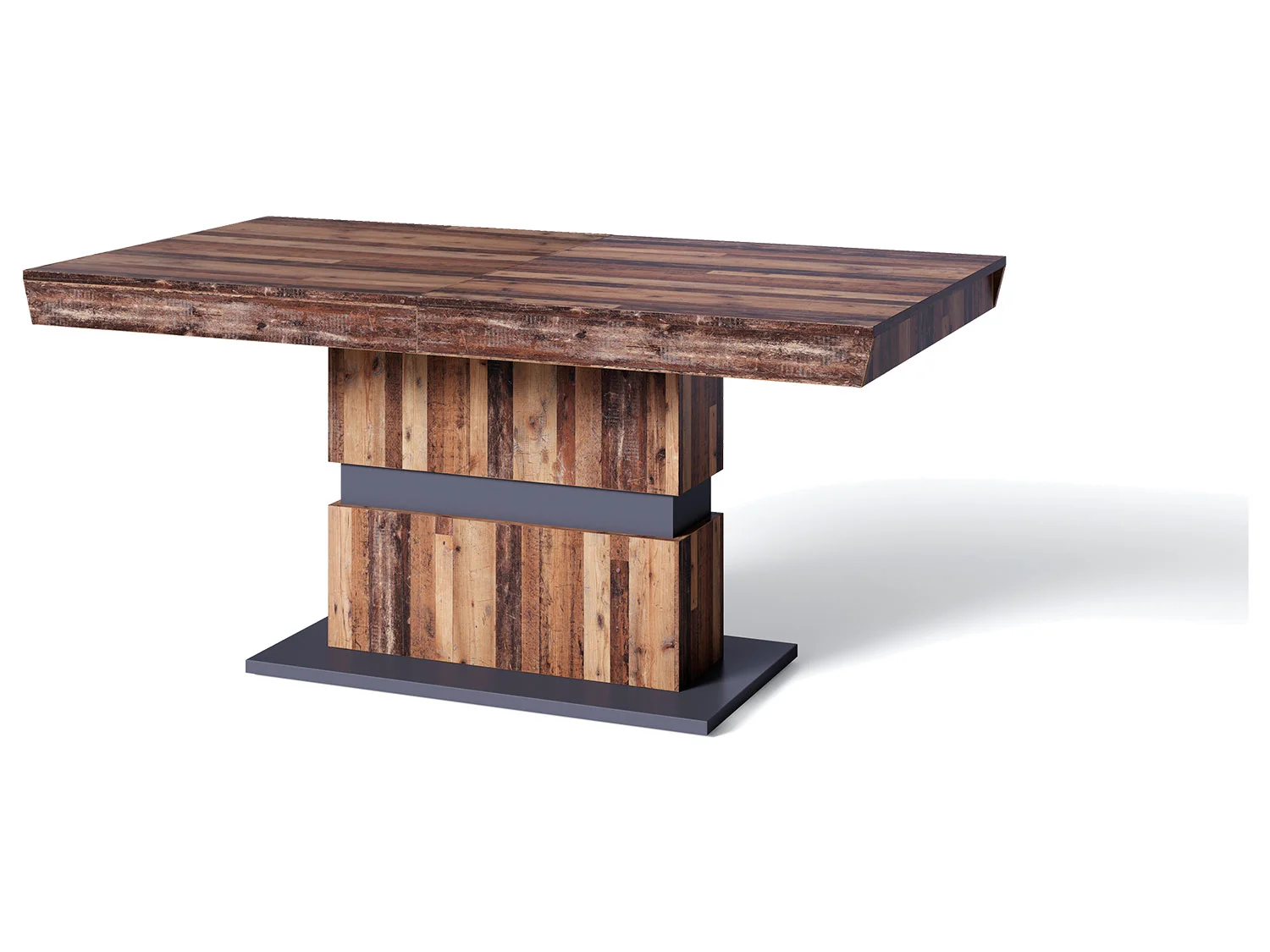 BYLIVING Esstisch Matthew (Old wood, 160-215cm (ausziehbar)) – Bild 4 von 4