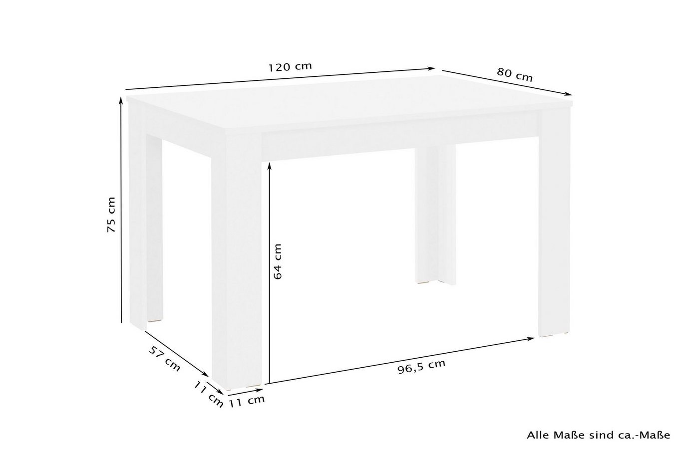 byLIVING Esstisch Nepal, Breite 80/ 90/ 120 oder 140 cm, verschiedene Ausführungen erhältlich – Bild 5 von 5