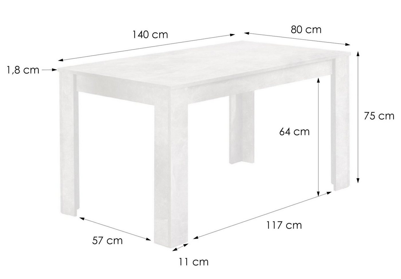 byLIVING Esstisch Nepal, Breite 80/ 90/ 120 oder 140 cm, verschiedene Ausführungen erhältlich – Bild 2 von 5